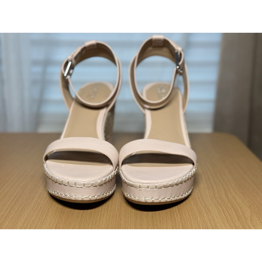 Lauren Ralph Lauren Hilarie LEATHER Espadrille Platform Sz 9.5 B PINK Soft Nappa - Picture 7 of 13
